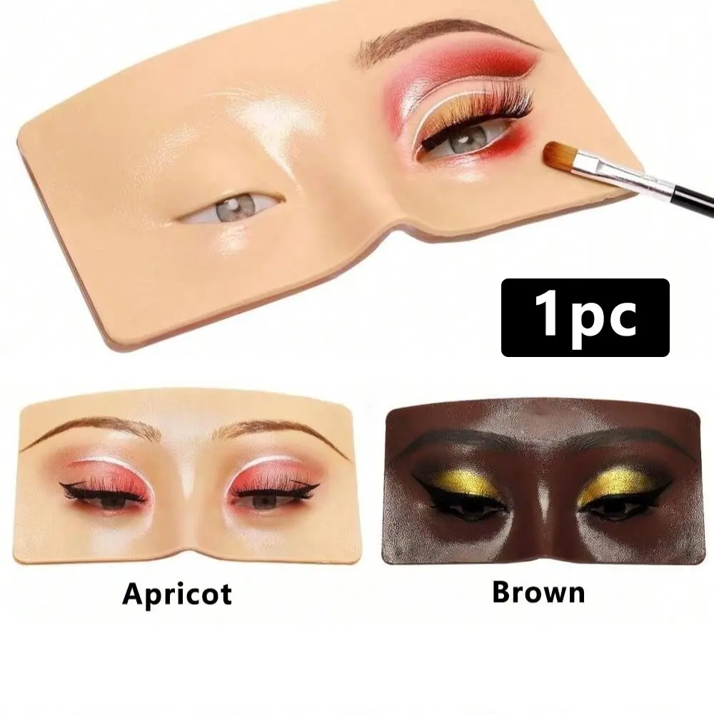 Professional Reusable Silicone Makeup Practice Board with Realistic Skin Texture Suitable for Eyebrow Tattoo Training, Eyeliner & Eyeshadow Practice, Face Pad for Aspiring Artists, Beauty, Hobbyists, Beauty Equipment - Multi- Training