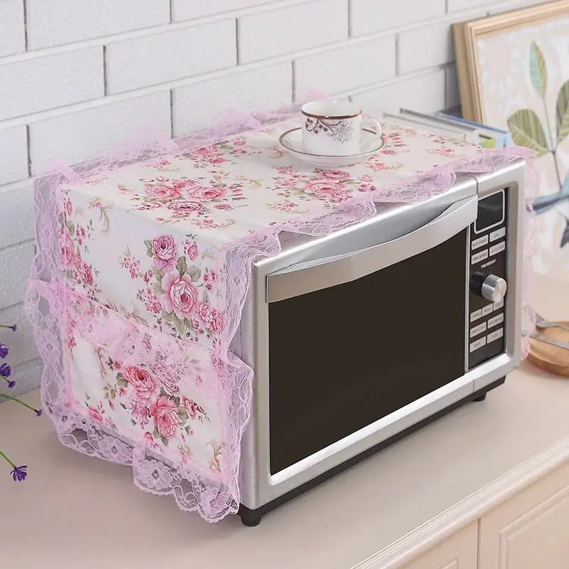 Microwave Dust Cover Oven Cover Towel with Pocket Microwave Cover Microwave Cover