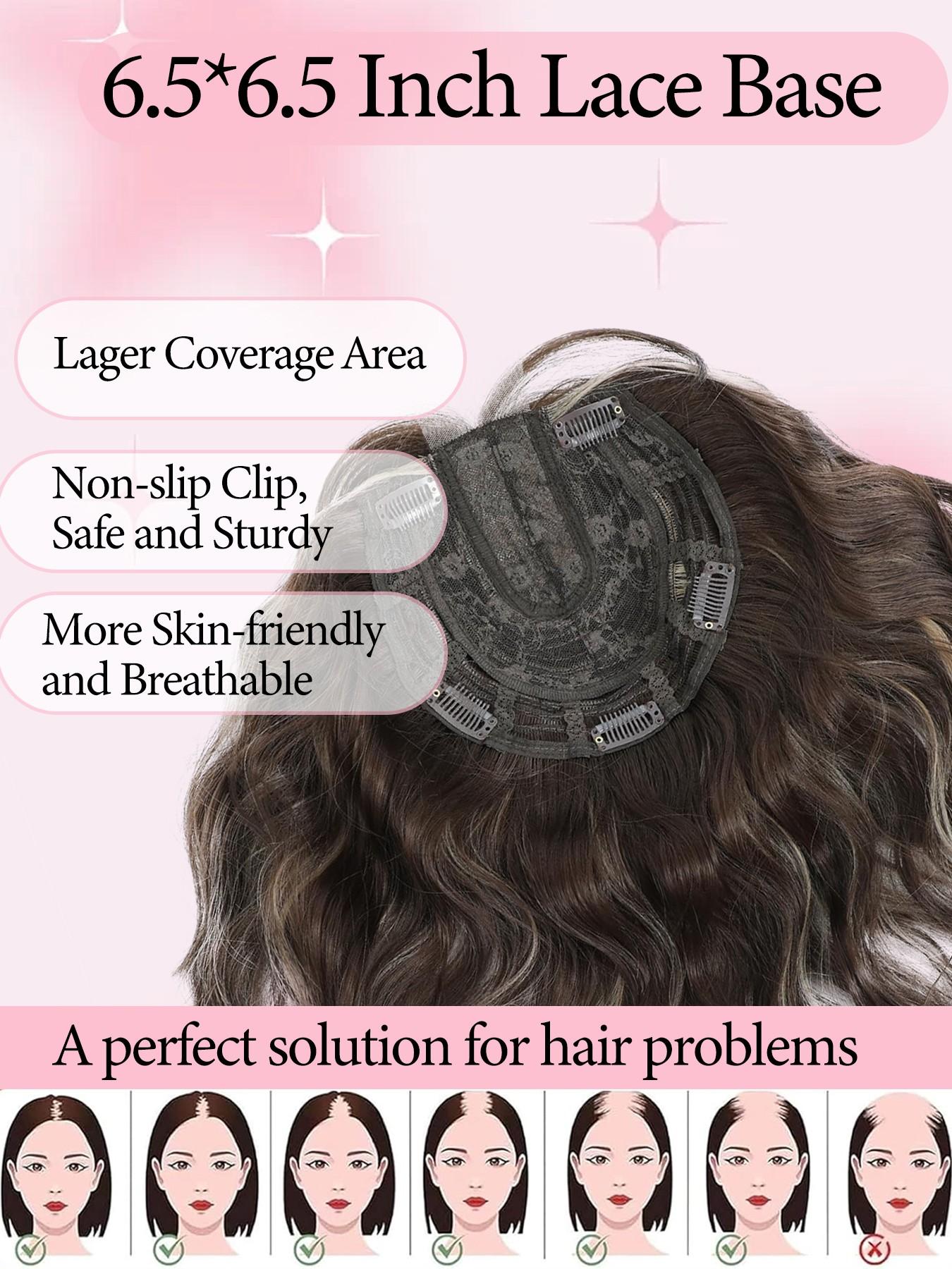 12 Inch Short Light Synthetic Hair Topper, Lightweight Breathable Base, Natural Fluffy Volume, Complete Scalp Coverage for Women, Synthetic Wigs, Curly Wig
