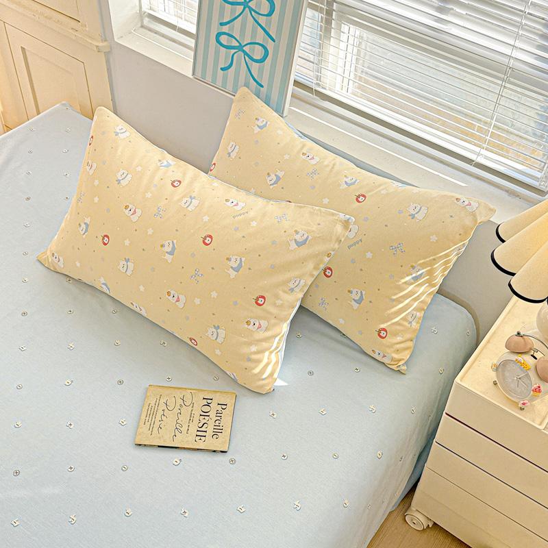 Fresh Small Floral Pillowcase, Cartoon Pillowcase, Single Pack & Twin Pack, High Gram Weight, Soft Comfortable, Home Essentials