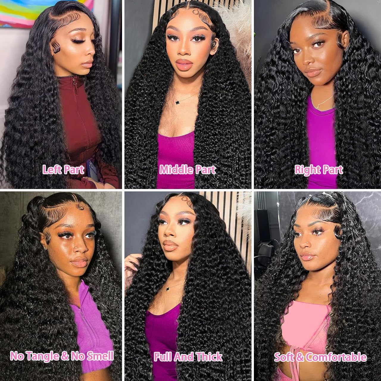 [30 inch $70.9] Imani 30 Inch 13x6 HD Transparent Lace Wig  Deep Wave Brazilian Human Hair Lace Frontal Wigs Pre Plucked 180% Density Deep Curly Affordable Wigs Human Hair Natural Looking Wig