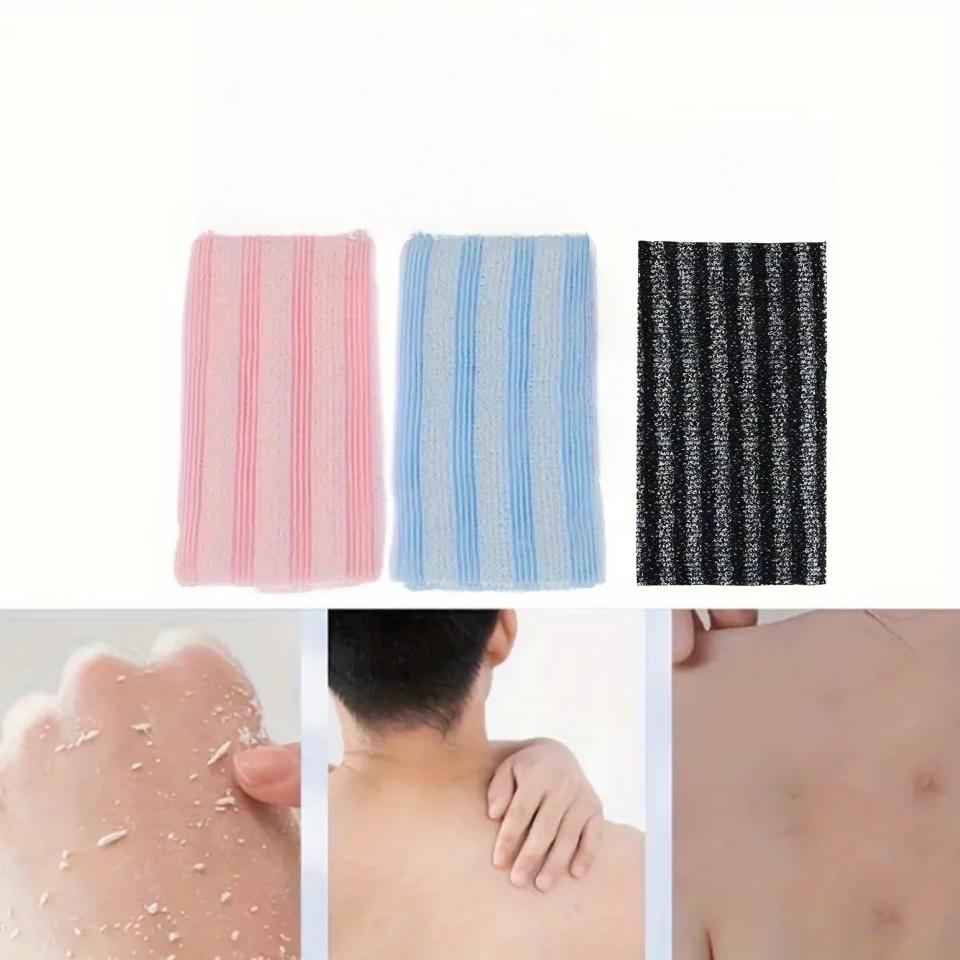 Japanese Exfoliating Bath Towel, Shower Brush, Unisex Back Scrub Sponge, Bathroom Accessories, Gentle Skin Care, Durable and Soft