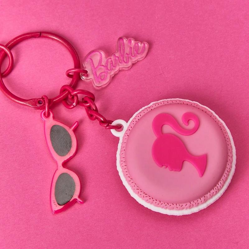 Barbie Kawaii Bag Charms Cute Macaroon Keychain For Key Leather Keychain Holder With Keychain Ring Pendants With Colorful Design For Wallet Keys For Women & Girls Birthday Gift