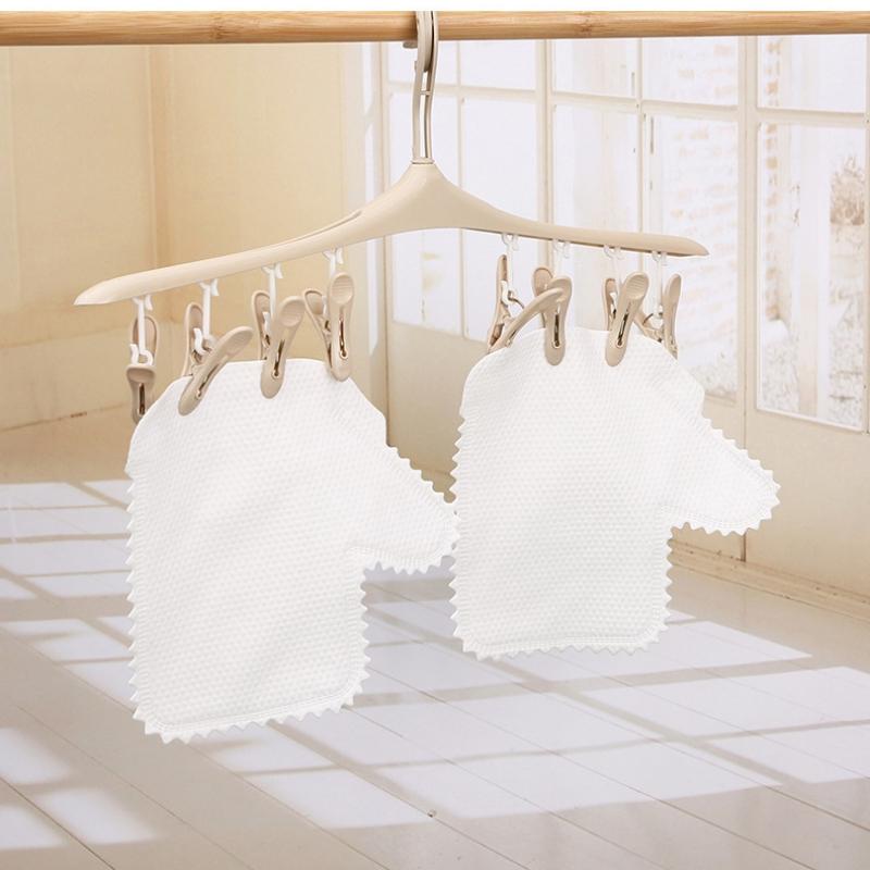 Thickened Non-Woven Cleaning Gloves, Absorbent & Dirt-Removing, Dust-Free, Wet/Dry Dual-Use, Disposable Household Wipes