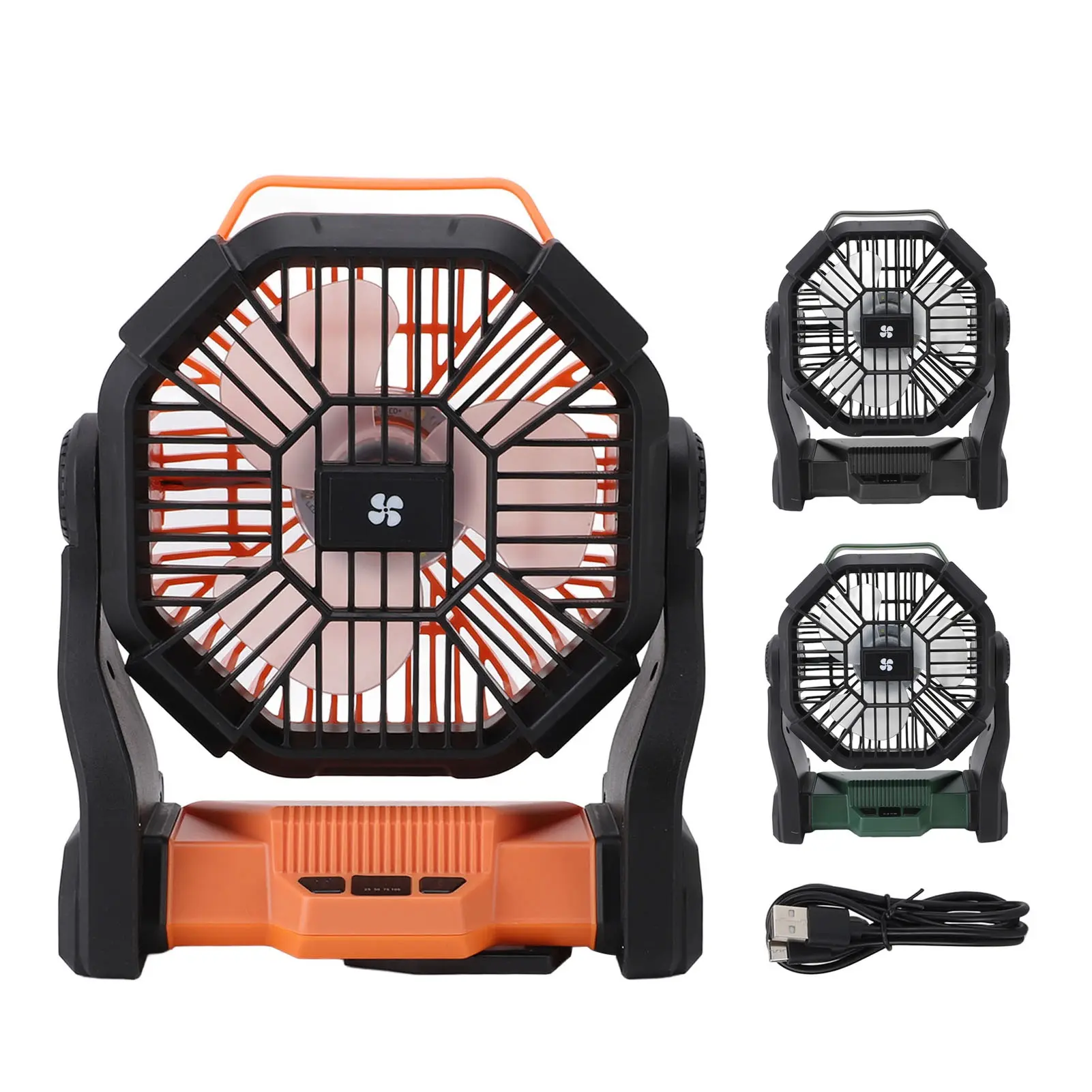 Outdoor Camping Fan Professional Efficient USB Rechargeable Tent Fan Camping Fan with LED Lantern for Camping Outdoor