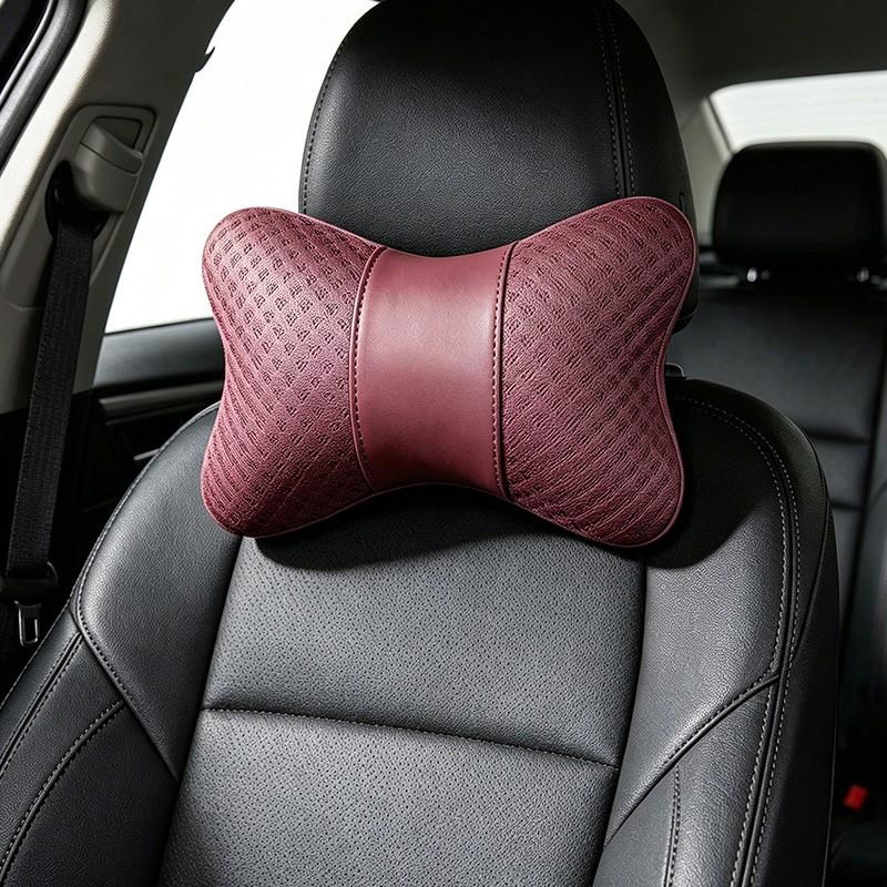 1pc Car Ice Silk Headrest, Breathable Neck Pillow, Lumbar Support Pad, Interior Accessories, Car Seat Headrest, Auto Accessories, Automotive