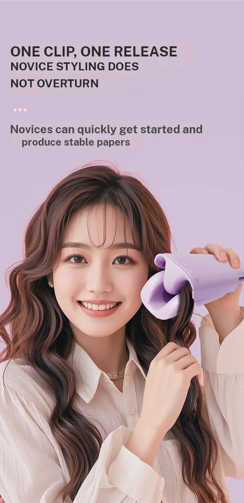 French Style 2025 New Upgrade 32MM French Wave Curling Iron 30W 3 Barrels Adjustable Temperatures Fast Heating 30 Seconds Auto Off Safety Lock Silicone Cover 1.6m Extension Cord for All Hair Types Beauty & Hair Styling Fashionable New Looks use dollar