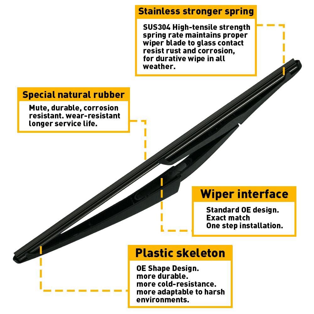 Rear Wiper Arm & Blade For Mercedes ML350 ML500 ML550 GL350 GL450 1648200844