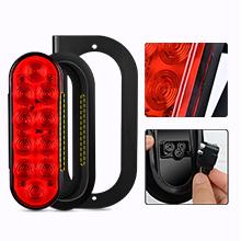 Nilight 6 Inch Oval Trailer Tail Light with flush Mount Grommets Plugs w/Mounting Brackets 2PCS Red Waterproof Stop Brake Turn Trailer Lights for RV Truck  dealsforyoudays Led Blinker
