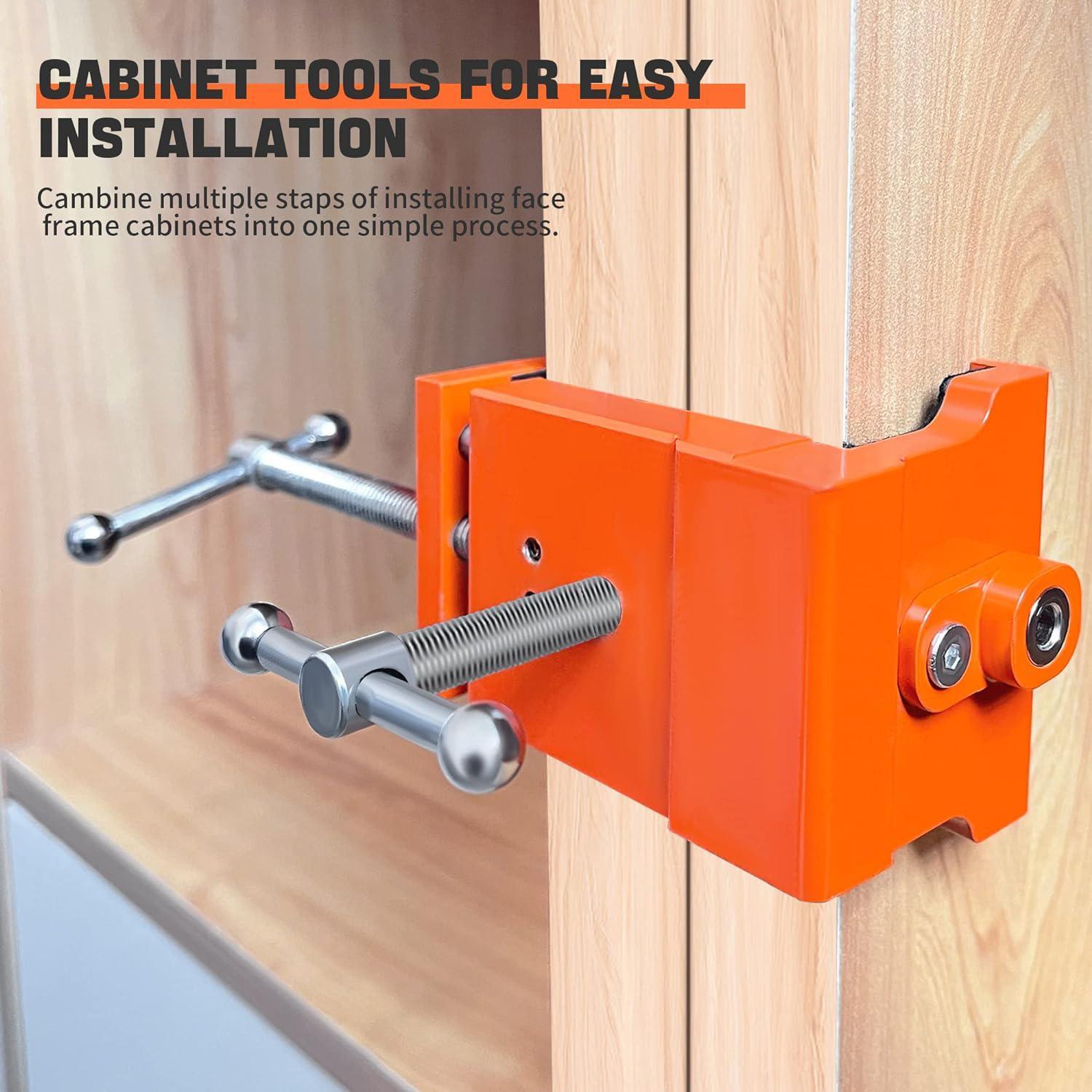 MOVATEK 2/1-Pack   Heavy Duty   Cabinet Clamps, Cabinet Claw, Face Frame Clamps for Installing Cabinets, 440 lbs Load Limited