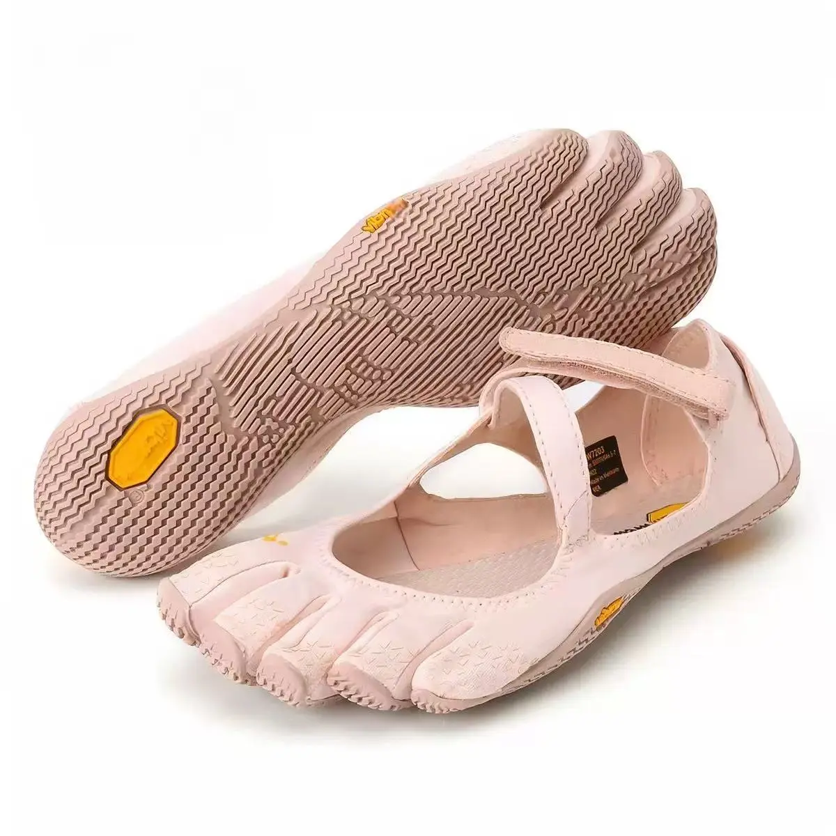 Minimalist Five Finger Barefoot Shoes for Ladies Soft Stretch Breathable Adjustable Strap NonSlip Sole Water Shoes for Yoga Training Beach Outdoor Daily Activities