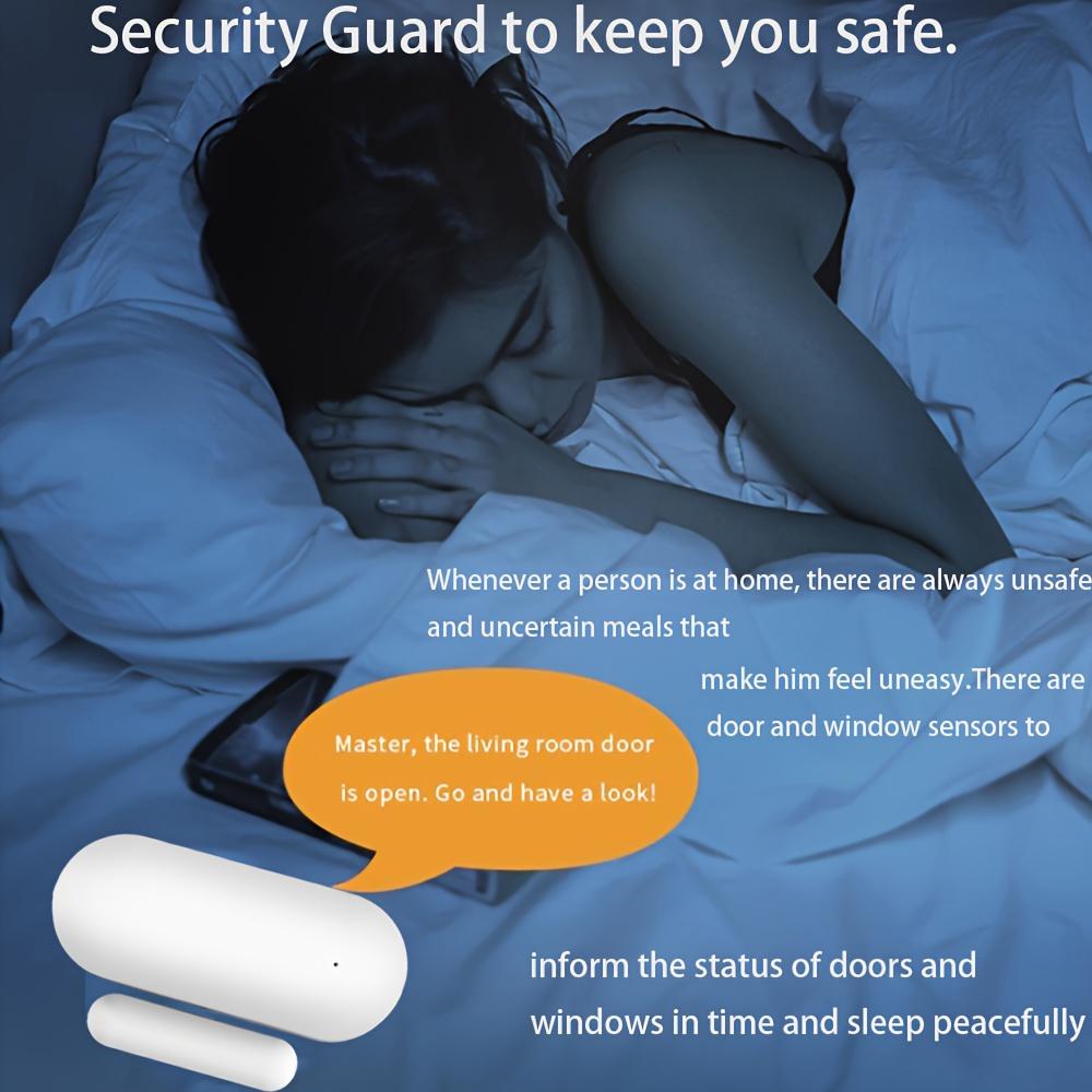 Tuya WiFi Window Door Sensor Wireless Door Detector Alarms Smart Life APP Remote Control Work with Alexa Google Home Smart Home Waterproof Motion Detection Security Monitor