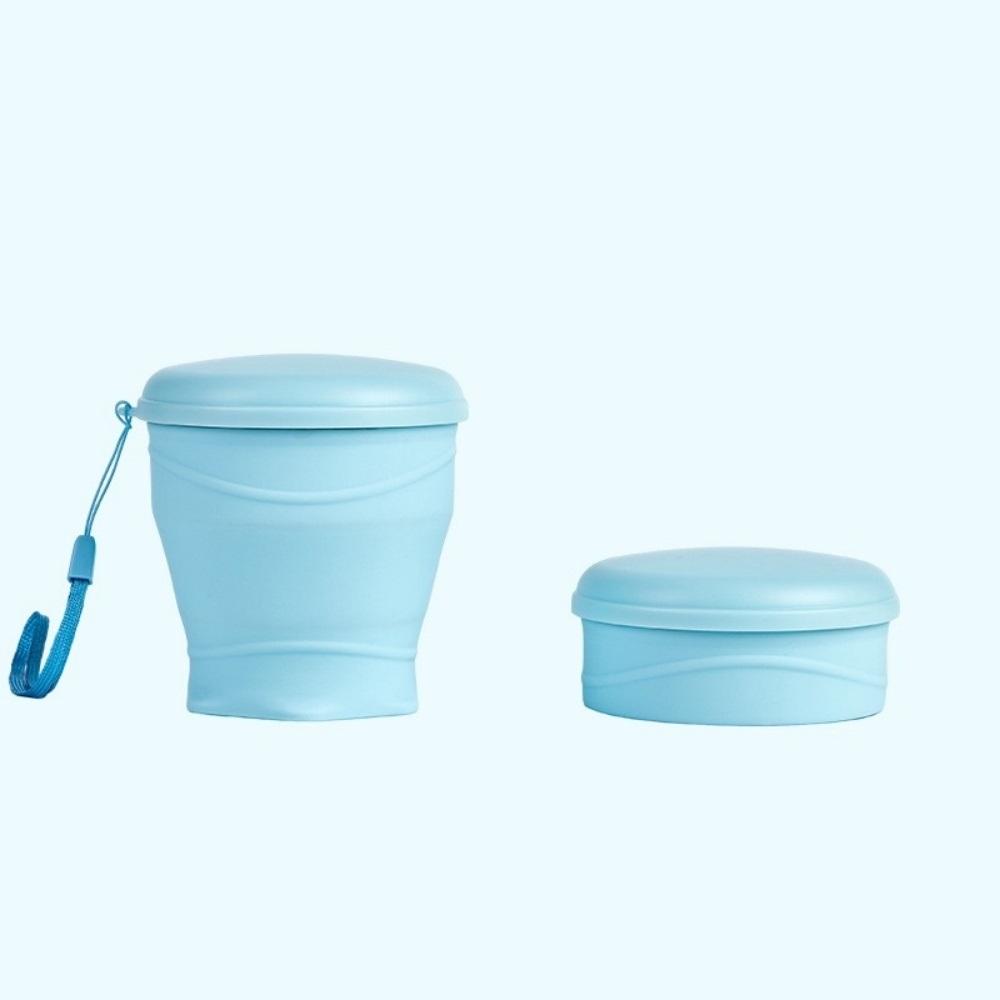 180 milliliters foldable water bottle, silicone foldable travel cup - Silicone foldable camping cup with lid - Easy to store, convenient to carry, suitable for travel and camping use