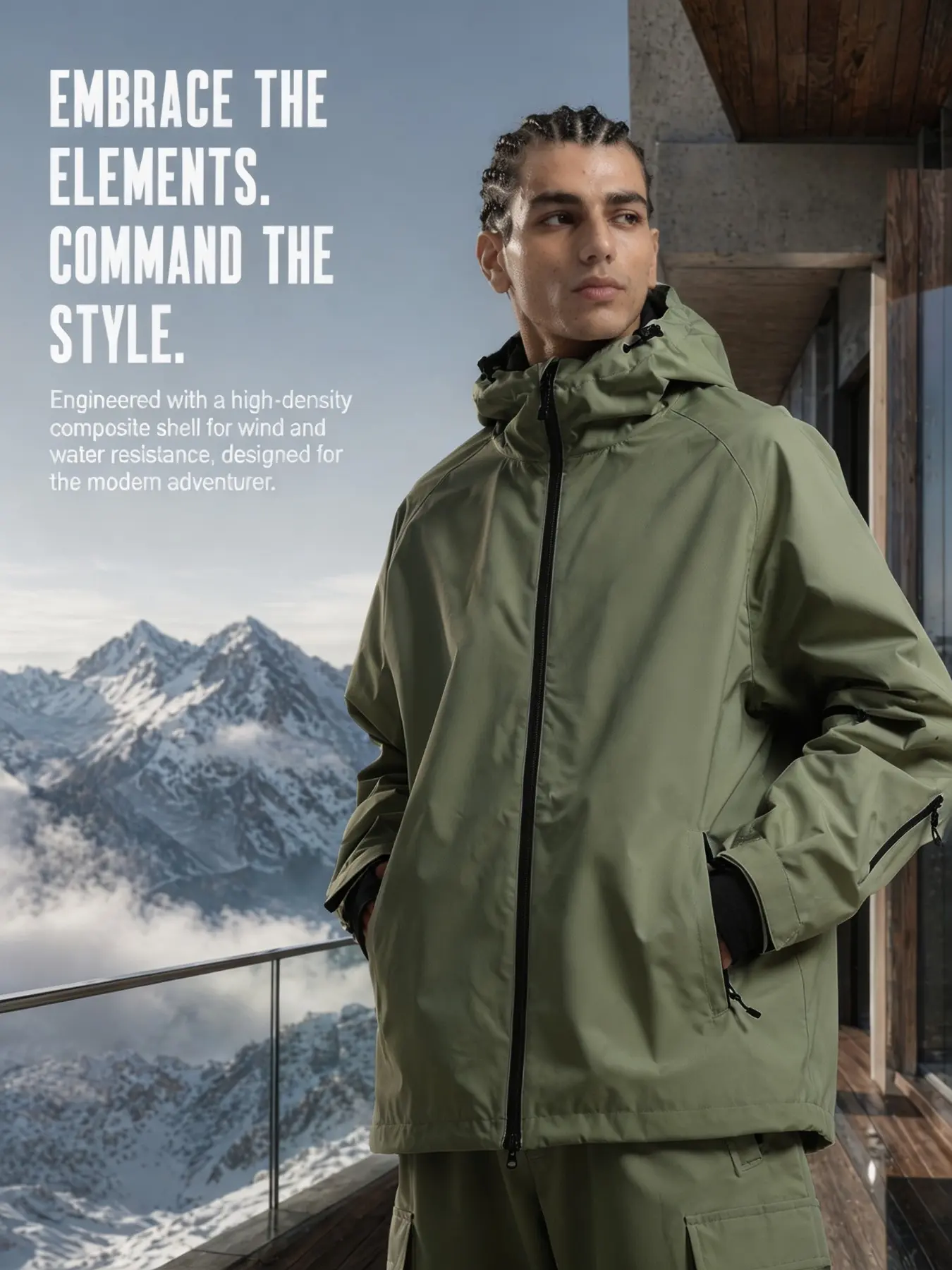 Unisex Ski Jacket, Winter Hooded Coat, Underarm Ventilation Zipper, Anti-Loss Pocket, Men's Snowboard Top, Outdoor Sports Gear, Outdoor Sports Outerwear