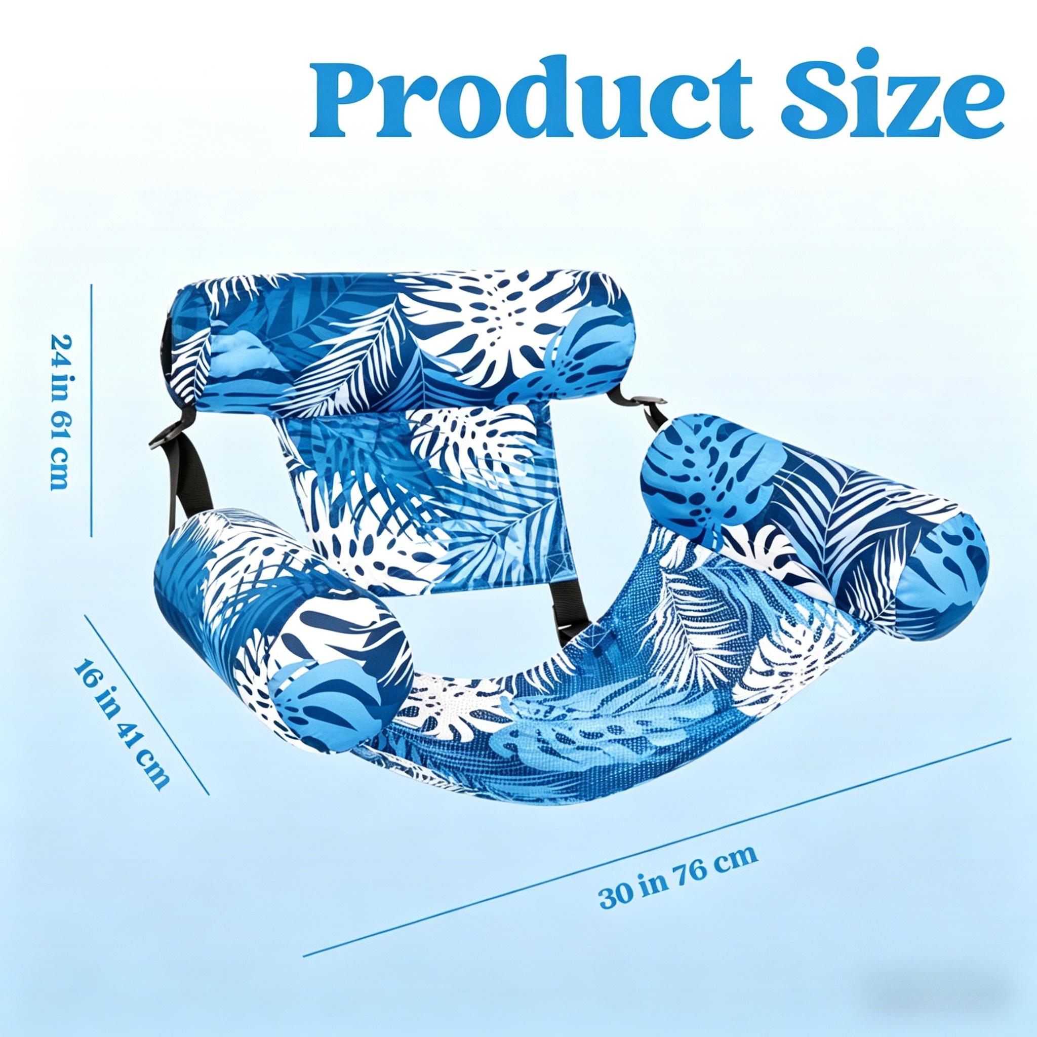Thickened Inflatable Pool Float Set (Adults Only) – Powder and blue two-tone thickened inflatable lounge chair and pool floats, suitable for pool, lake, beach, and patio parties. Summer vibes