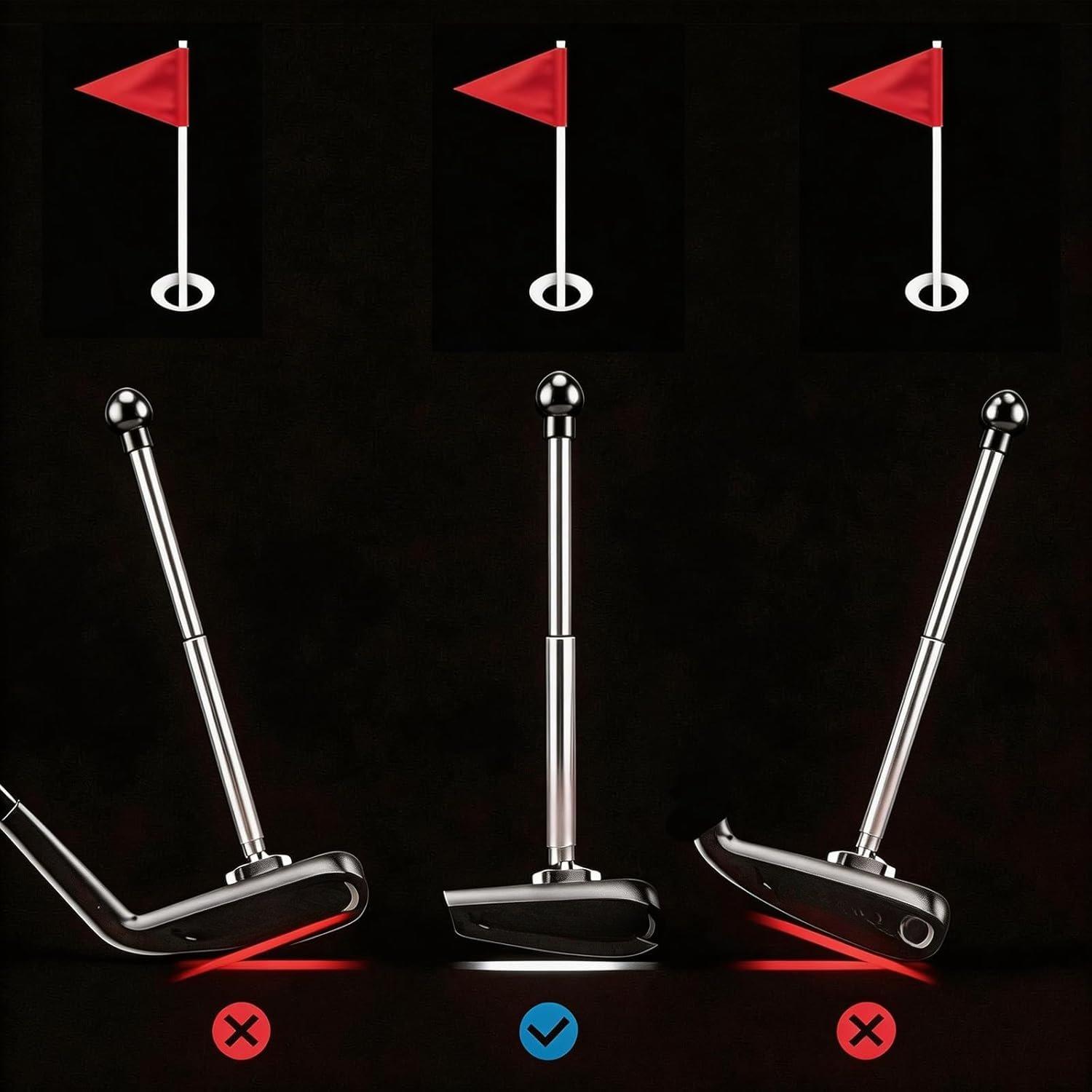 Golf  Alignment Rods, Golf Alignment Sticks, Golf  Aid, Telescopic Golf Corrector to Visualize and Align Golf Shots, Ideal Golf Accessories and Swing  for Golfers
