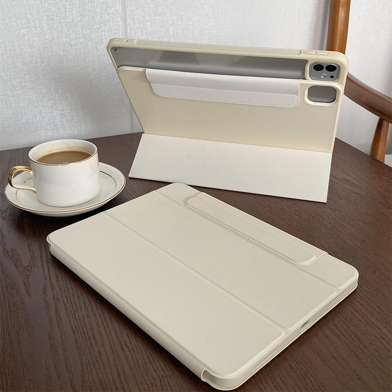 KENKE 2 in 1 Transparent Hard Shell Tablet Case, Magnetic Detachable Rotatable Tablet Protective Cover, Smart Tablet Protector, Tablet Casing for iPad 2025 A16 10th Gen M4 Pro 11-inch Pro 13 Mini 6 A17 Air M3 Air