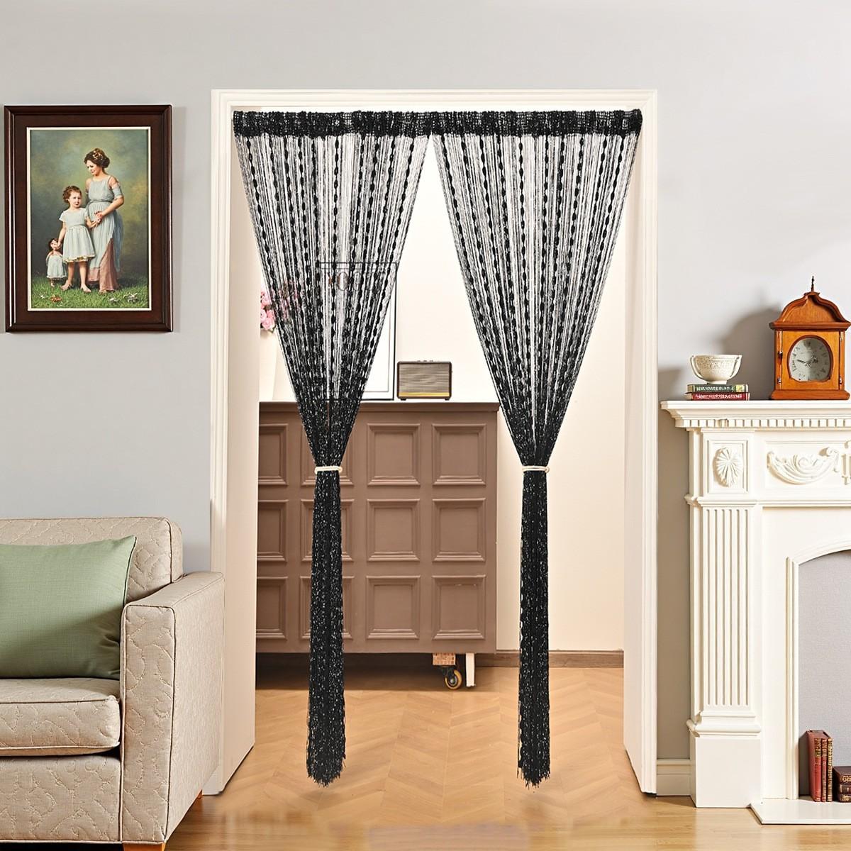 1pc Beaded Door Curtain, Elegant Home Decor Accessory, Fly Screen for Doors and Windows, 100x200 Cm Boho Drapes, Beaded Curtains