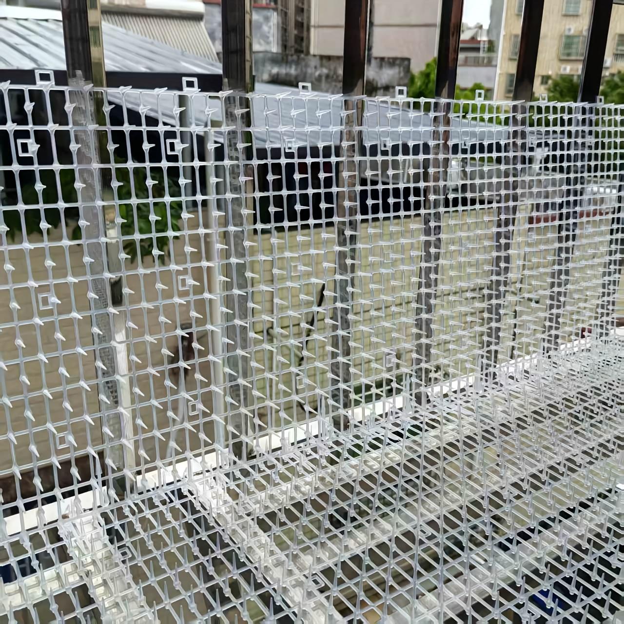 4m Anti-Cat Net & Deterrent Mat Roll, Outdoor Plastic Fence for Balcony, Roof, Garden & Flower Beds, Pet Barrier to Keep Cats Away