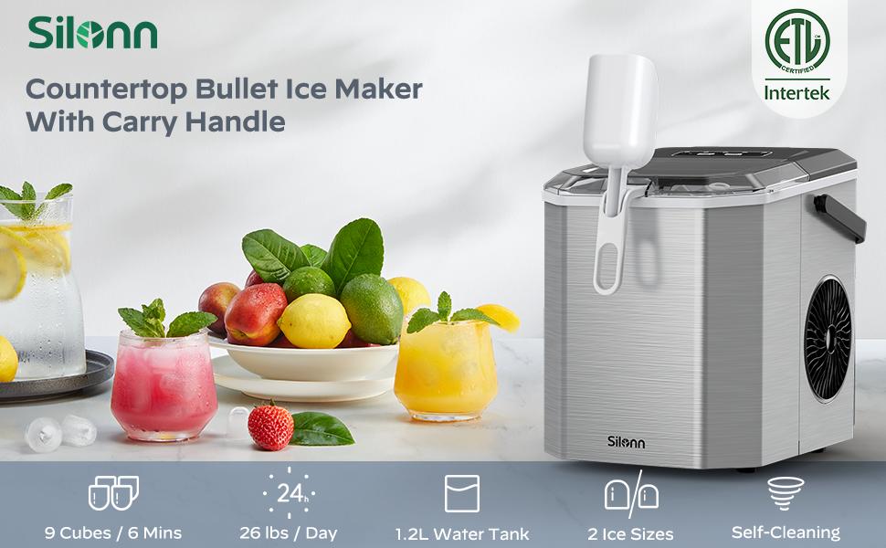 Buy 1 get 1 free, Ice Maker countertop, 9 bullet ice cubes in 6min, portable with self-cleaning, ideal for gift, home, party,Cowsar ecozy Euhomy máquina soda  pebble icemachine sale flake cream icecubemaker ninja slushie machine deluxe  ninja
