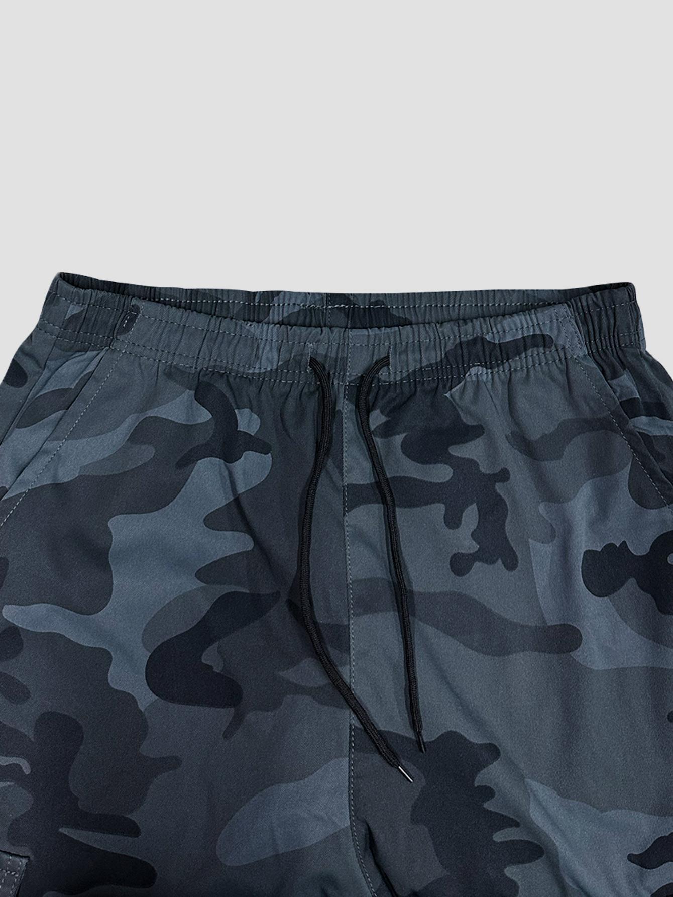 3-piece Men's Tactical Work Pants, Outdoor Camouflage Design, Training, Multi Pocket Pants, Hiking and Camping, Lightweight, Breathable, Quick Drying Sports Pants