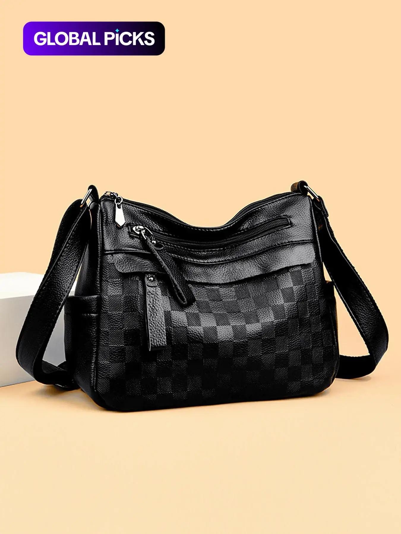 Women's Elegant Minimalist Casual Crossbody Messenger Bag, Fashionable Soft Multi-layer Design Shoulder Bag, Trendy Versatile Large Capacity Crossbody Bag for Daily Use, Fashion Bags