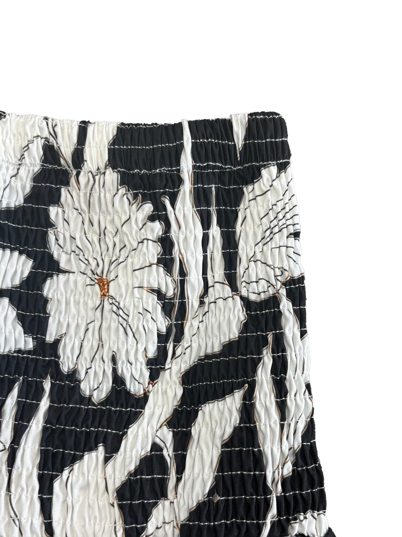 Boho Print Ruched Flowy High Waisted Wide Leg Pants, Bohemian Wide Leg Flowy Long Pants for Summer Beach Vacation, Casual Boho Pants, Women's Fashionable Loose-Fitting Bottoms