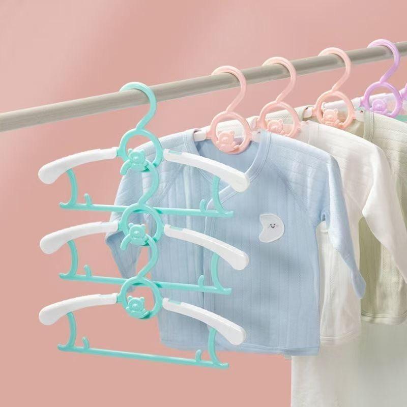 5/10/20Pcs Baby Nursery Closet Hangers, Ultra Thin Non-Slip and Extendable Laundry Infant Pant Hanger for Newborn Clothes - Adjustable Children Coat Hanger for Girl Boy Toddler Kids Child