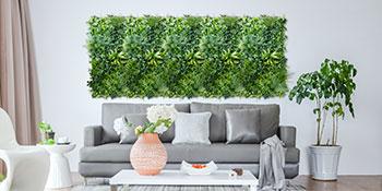 Grass Wall Panel Backdrop Wall，Green Decorative，Indoor Outdoor Backyard Garden，Realistic Artificial Plant Green Grass (20“*40” Fern, 2 Pack)