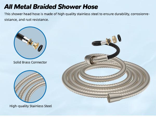 Hibbent Upgraded 13'' Shower Head Combo, High Pressure 5 Spray Rainfall Showerhead, 10 Spray Mode Handheld, All Metal Easy Reach 4-way Diverter with Pause Mode, 71'' Hose and Holder, Brushed Nickel Hibbent Upgraded 13'' Shower Head Combo, High Pressure 5 Spray Rainfall Showerhead, 10 Spray Mode Handheld, All Metal Easy Reach 4-way Diverter with Pause Mode, 71'' Hose and Holder, Brushed Nickel