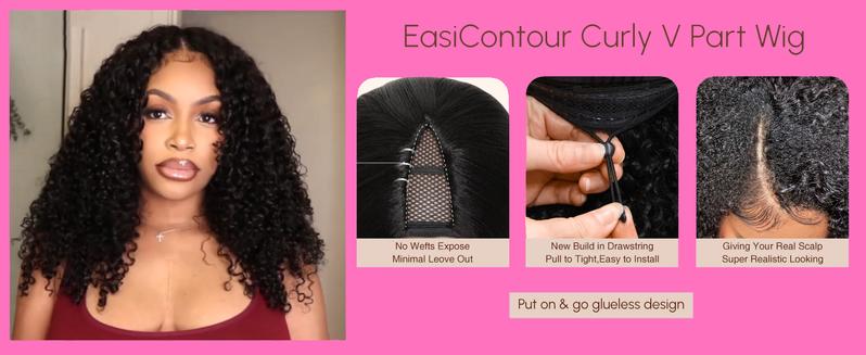 Tahikie V Part Curly Wig Straight Wig FB30 Highlight Wig Real Brazilian Human Hair Upgrade U Part Wig NO Leave Out Real Scalp Beginner Friendly 180% Density Glueless Wigs No Sew In NO Glue For Women #TikTokShopHolidayHau Tahikie V Part Curly Wig Straight Wig FB30 Highlight Wig Real Brazilian Human Hair Upgrade U Part Wig NO Leave Out Real Scalp Beginner Friendly 180% Density Glueless Wigs No Sew In NO Glue For Women #TikTokShopHolidayHau