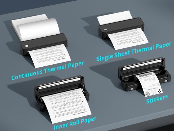 Jadens Portable Thermal Printers,Wireless Bluetooth Smart Printer with 6 Roll Various Sizes Paper,Support US Letter for Business Office Home School Jadens Portable Thermal Printers,Wireless Bluetooth Smart Printer with 6 Roll Various Sizes Paper,Support US Letter for Business Office Home School