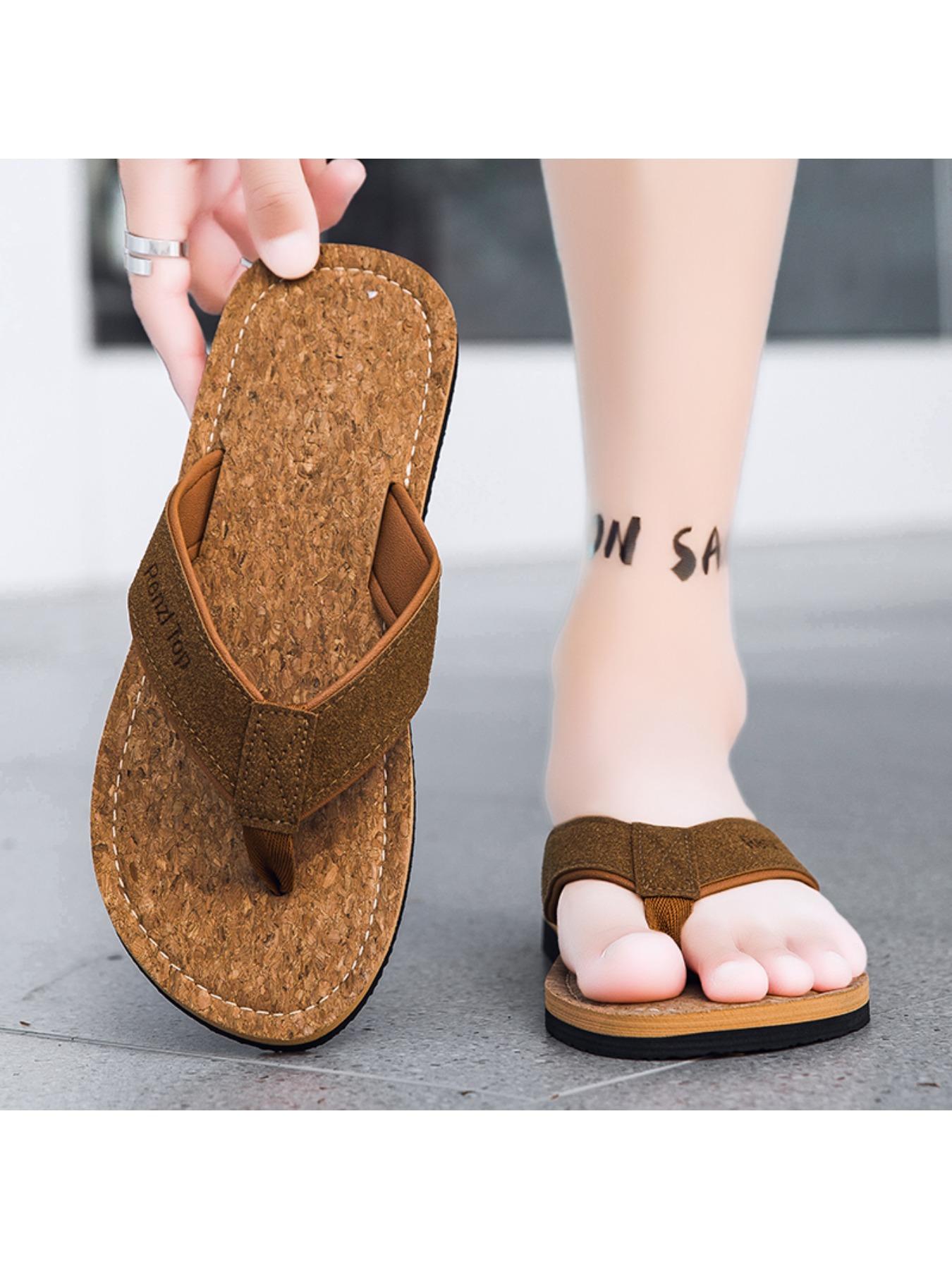 Summer Men's Sandals, Casual Y-Strap Eva Slippers, Lightweight Outdoor Beach Shoes, Indoor Home Footwear, Comfortable and Stylish