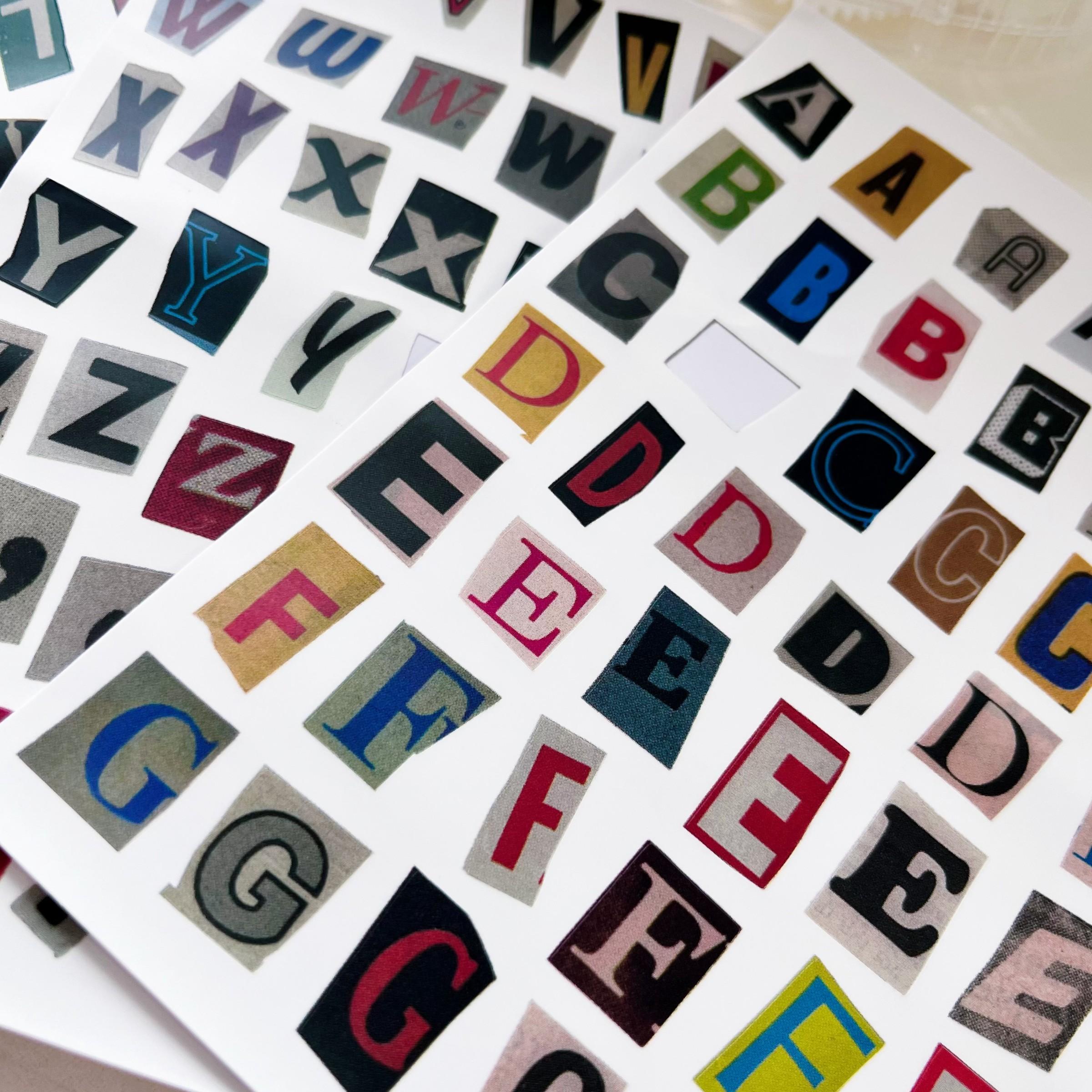 1 set Vintage Alphabet Stickers, Total 181 Pieces, Perfect for Scrapbooking, Journals, and Planners. Includes A–Z Uppercase & Lowercase Letters, Matte Paper Finish, Durable Die-Cut Design, Ideal for DIY Crafts and Decorative Planning.