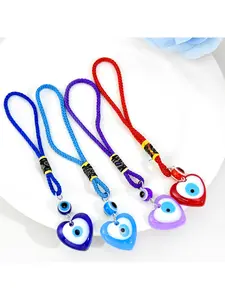 16pcs Contrast Size Bead Lanyard, Couple Keepsake for Long-distance Relationship