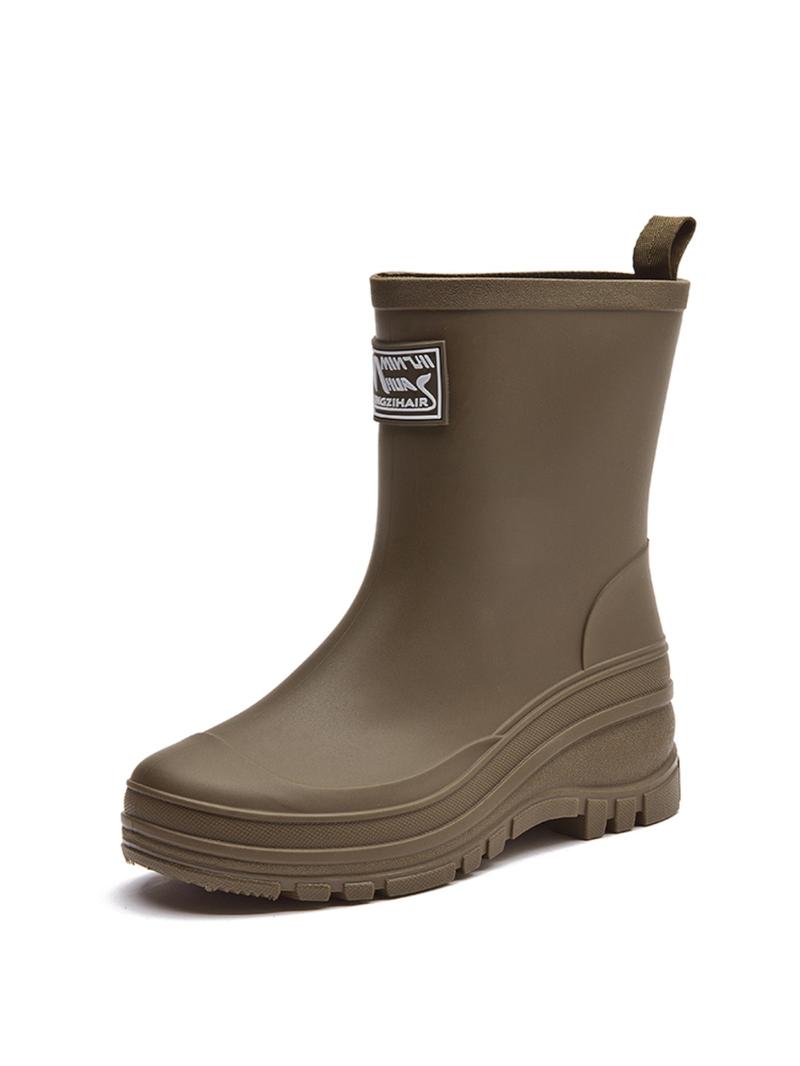 Women's Fashionable Solid Color Rain Boots, Casual Comfortable Waterproof Non-slip Rain Boots for Outdoor, Durable Rain Shoes for Women, Footwear