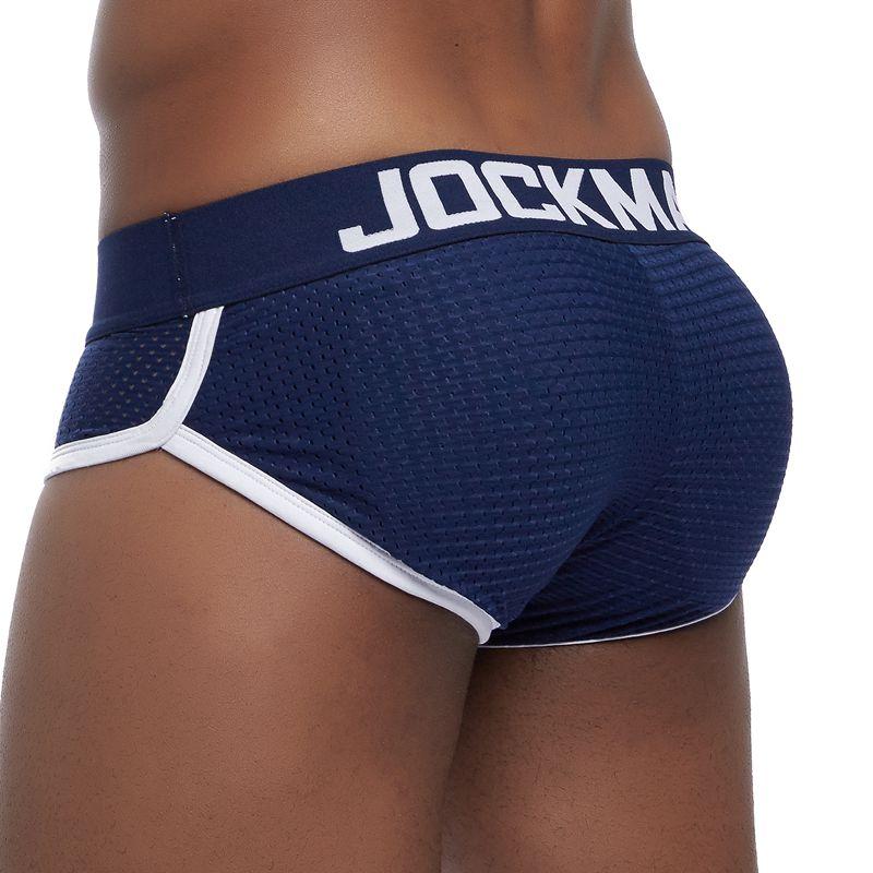 Boxer Mens Package and Butt Padded Underwear Enhancing Trunks Mesh Breathable with Hip-up Enhancing Removable Front and Hip Pads