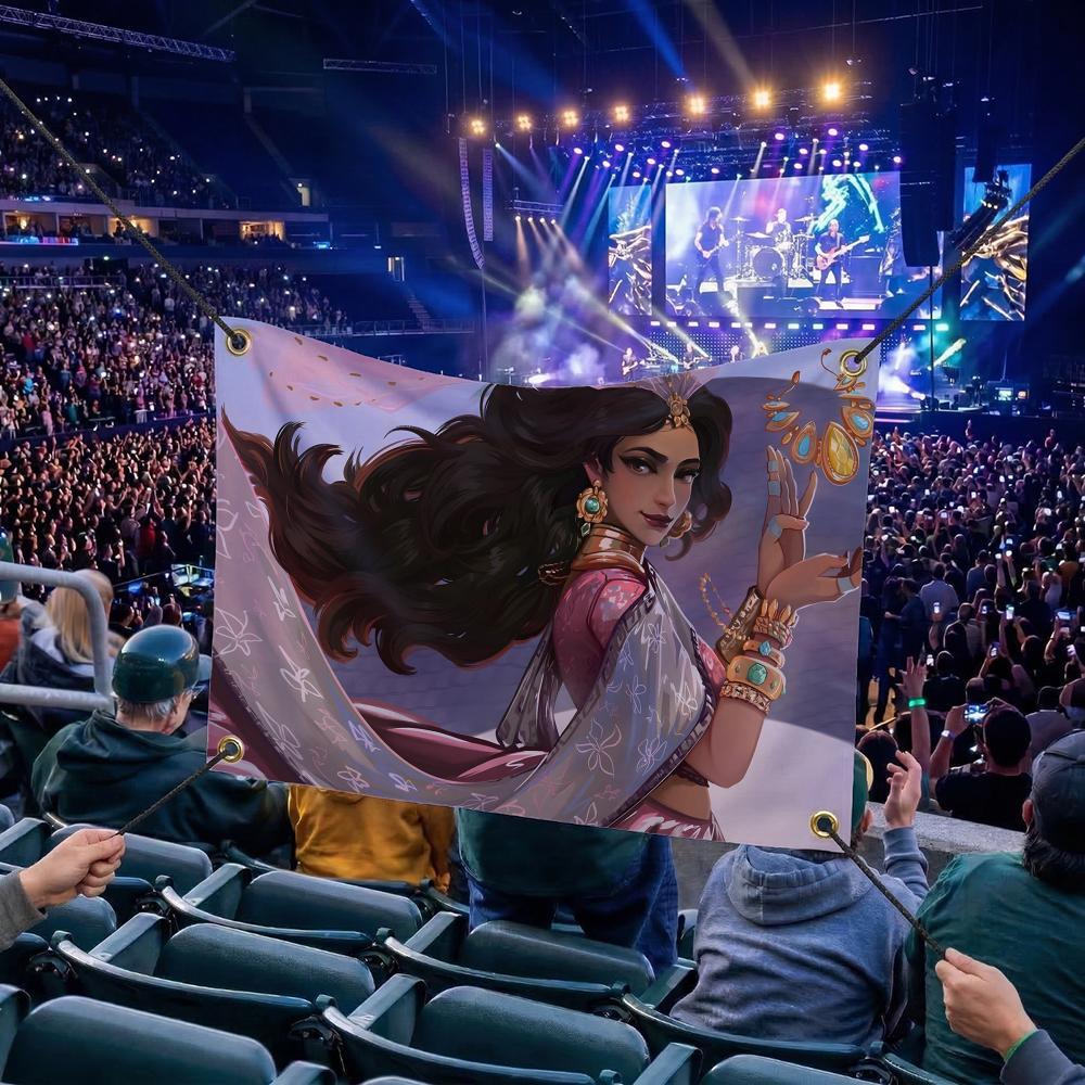 P-Prince of Persia MOVIE Flags Multi Size Atmosphere Flag, Cheerleading Hand Pulled Banner, Portable Outdoor Event Flag & Wall Decor for Sports, Parties, Home and Room Decoration