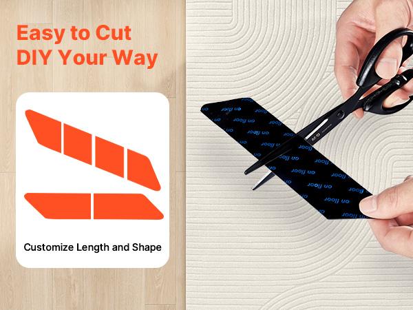 VEVOR Rug Gripper, 12 PCS, Strong Adhesive and Residue-Free, Double Sided Non-Slip Carpet Stickers for Area Rugs, Keep Corners from Curling and Bunching, for Holding Rugs in Place on Hardwood Floors