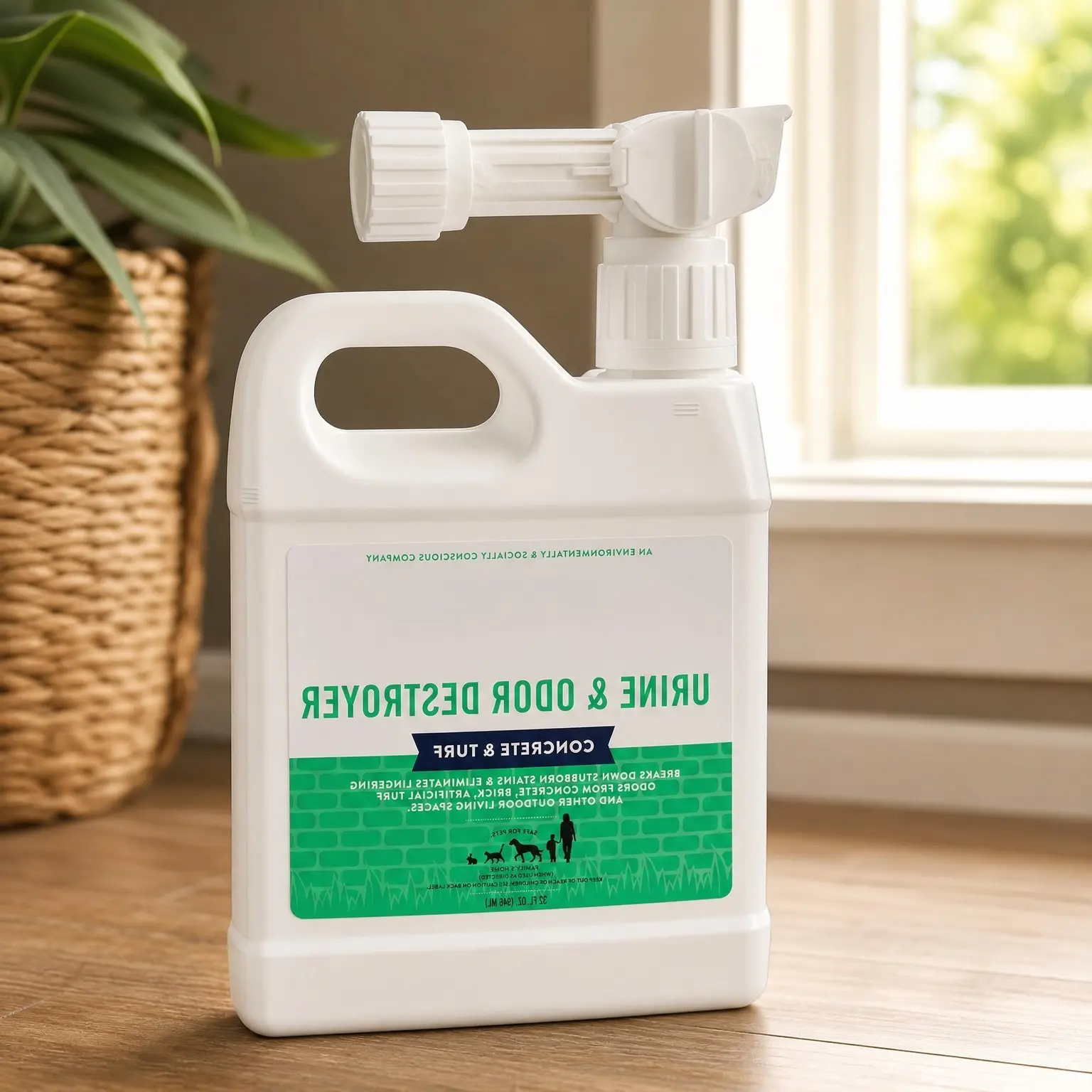 Professional-Strength Outdoor Pet Urine and Odor Eliminator for Concrete, Turf, Pavers and Patios, 32 ozGift