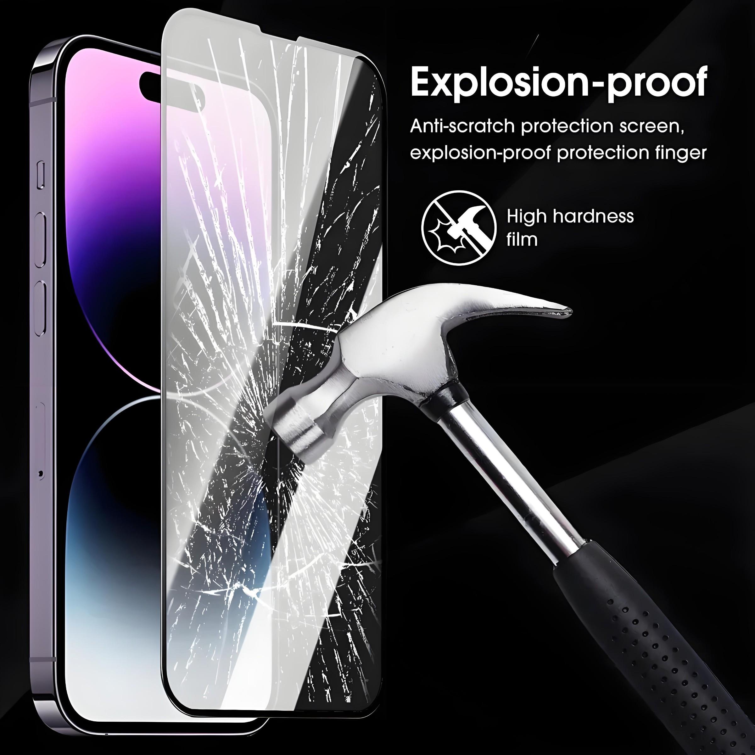 Suitable for iPhone 17 Pro Max/16 Pro/15 Plus/14/13/11/12 MINI series, high-definition transparent screen protector (3-piece set), easy to install, scratch-resistant and durable, with a hardness of 9H
