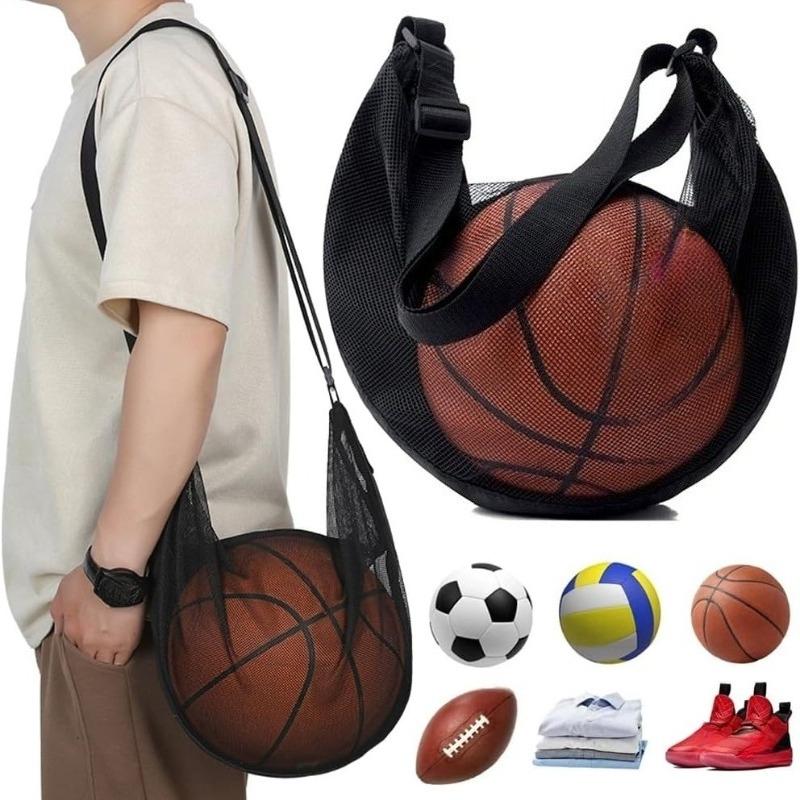 Adjustable Shoulder Strap Basketball Bag for Volleyball Soccer Football Rugby Beach Ball with Zipper Pocket