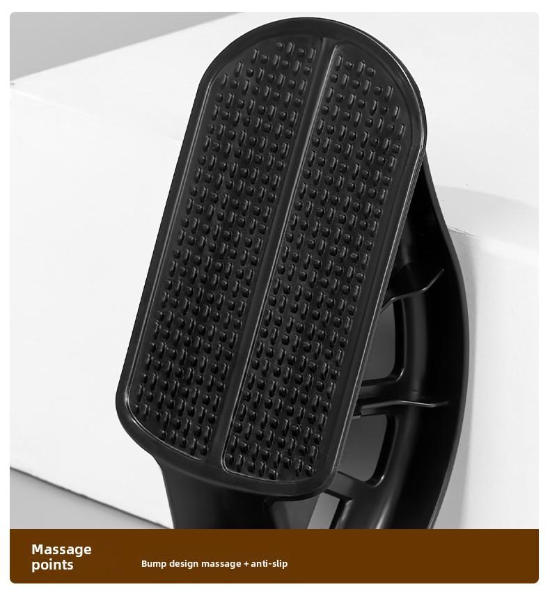 Indoor heel pedal, used for stretching the calves, Achilles tendon, tibialis muscles, and for leg stretching and massage on the treadmill