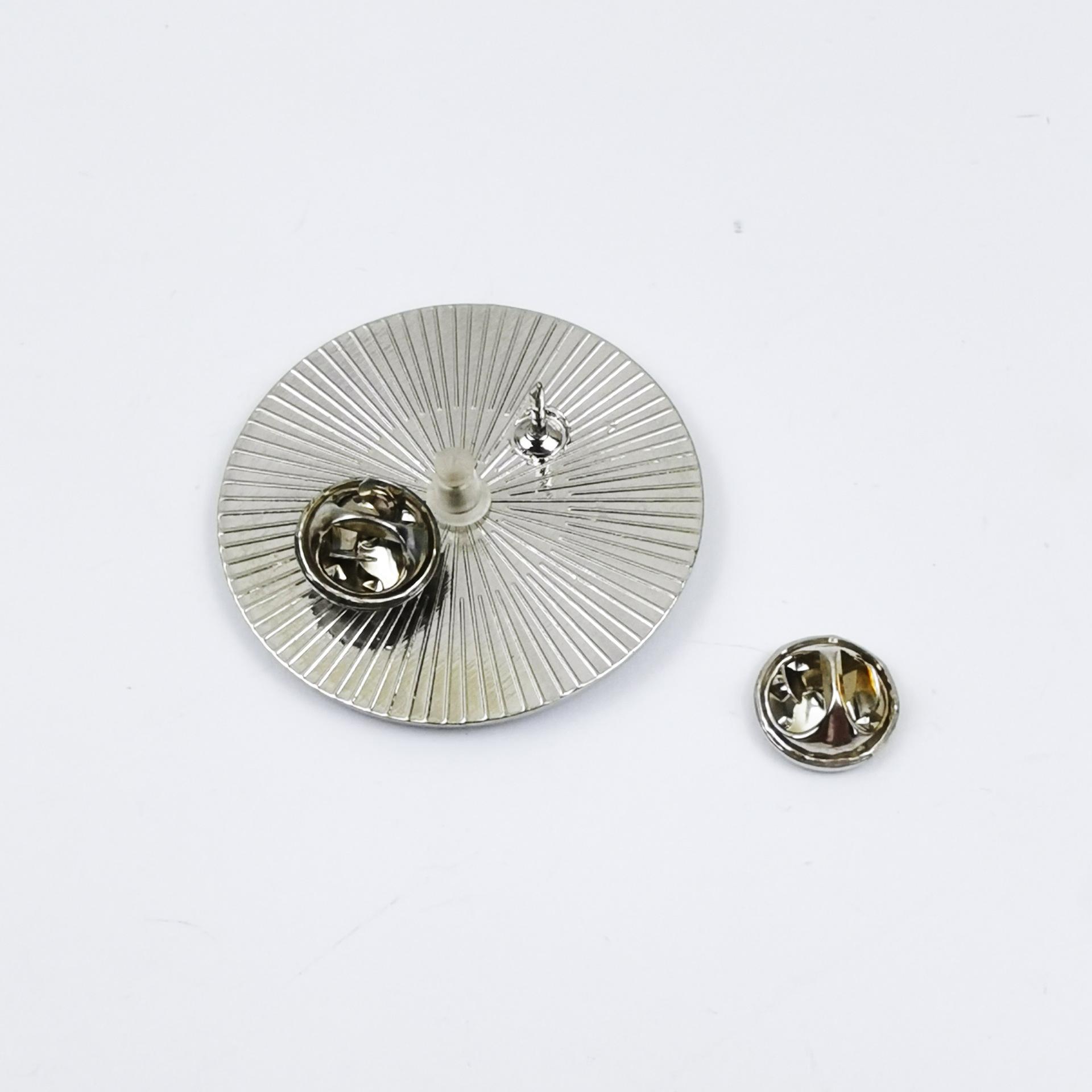 Creative mood switch brooch - rotating pointer fashion accessory metal pin badge rainbow spinner