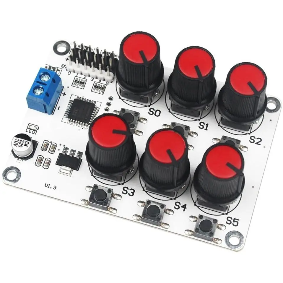 Digital Servo Tester 6 Channels Motor Servo Controller Centering Tool with Over-Current Protection & 2 Control Modes for RC Car Airplane Robots