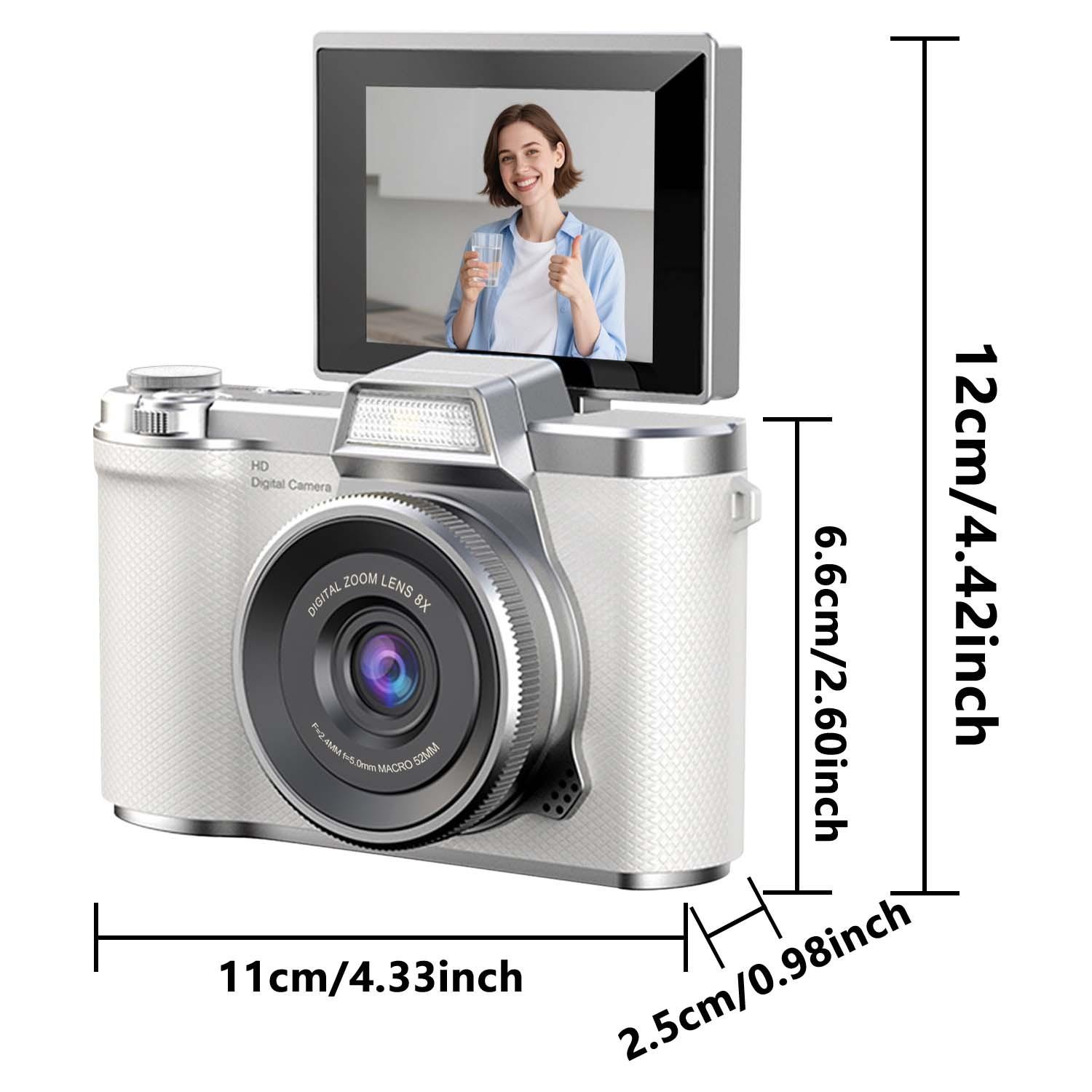 Fashion Vintage Digital Portable Camera High Resolution Portable Design for Social Media Content Creation Small Video Recording USB Charging