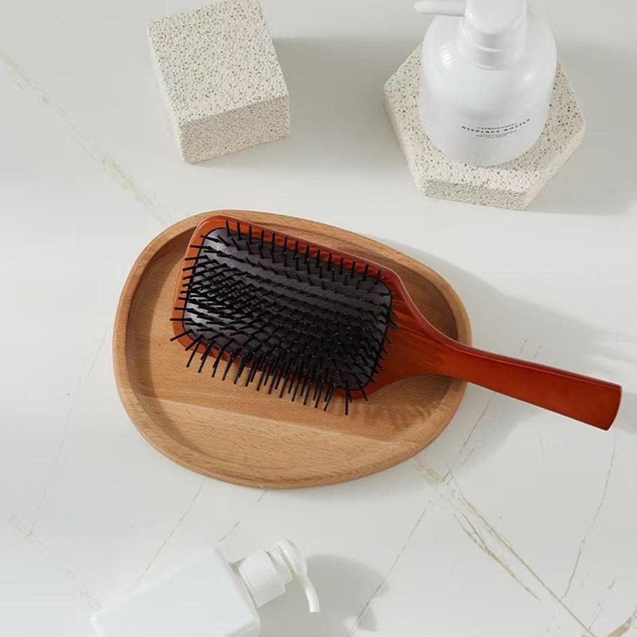 Wooden Massage Comb for Home Use, Anti-Static Hair Brush, Long Hair Detangler, Lustrous Hair Care Tool, Natural Wood Material