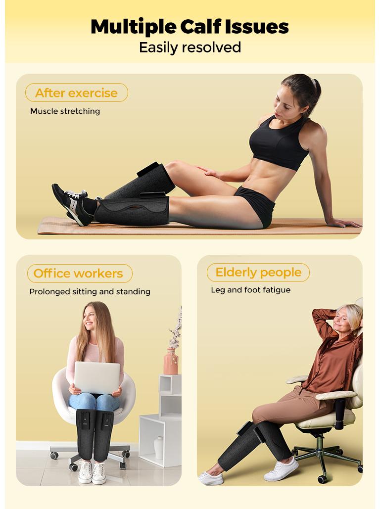 CINCOM Wireless Leg Massager with Heating, Calf Airbags, Multiple Modes, and Intensity Levels for Optimal Relaxation – A Thoughtful Gift for Any Occasion