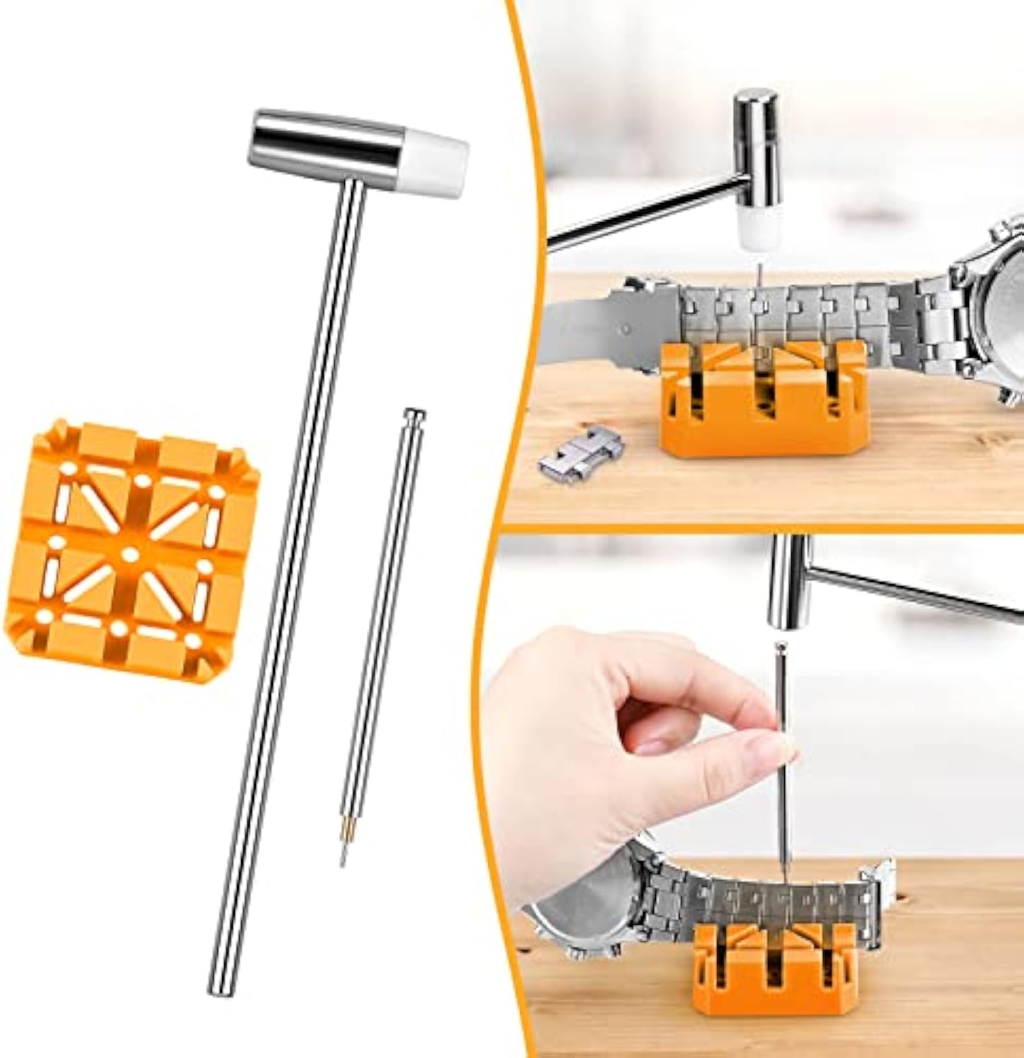 JOREST Watch Link Removal Tool, Watch Band Tool Kit, Repair Kit for Watch Bracelet Adjustment and Replacement and Resizing, With User Manual, Watch Link Remover, 20PCS Spring Bars, 13PCS Spare Needle