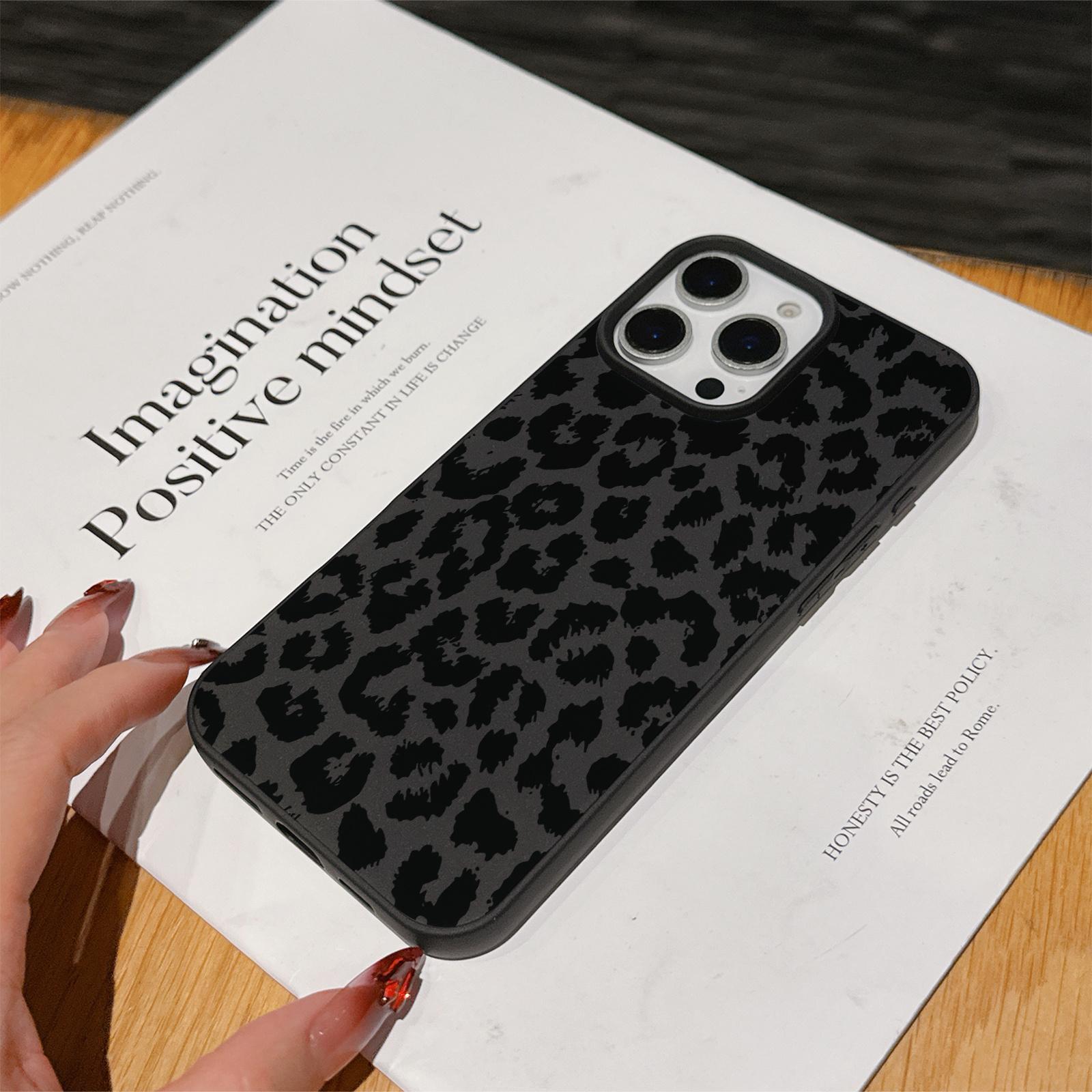 6 Piece Set Liquid Leopard Print Phone Case, Charger Head Cover, Cable Protector, Storage Rope, Data Line Protection, Cable Organizers, Accessories for iPhone 15/16 Series